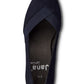 Navy Microfibre Low Heel Court Shoe