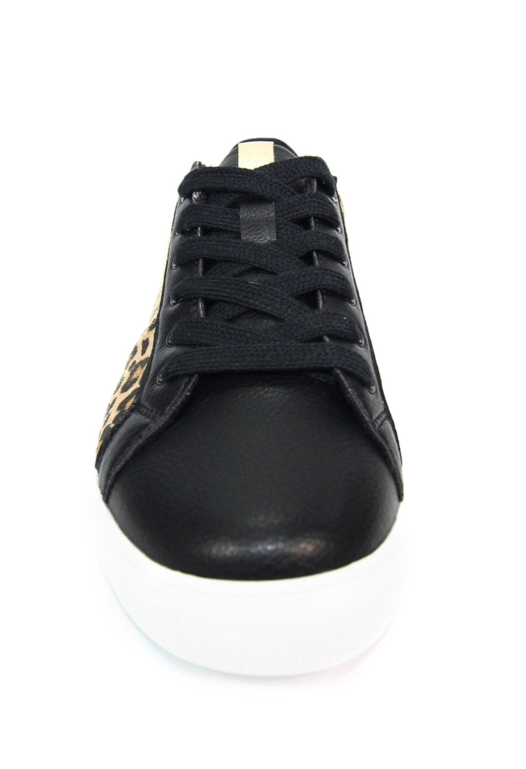 Black Trainer with ocelot, tiger and gold panels