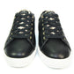 Lightweight Black Classic Trainer with Animal Print