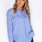 Blue and White Stripe Shirt