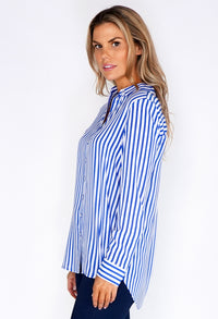 Blue and White Stripe Shirt