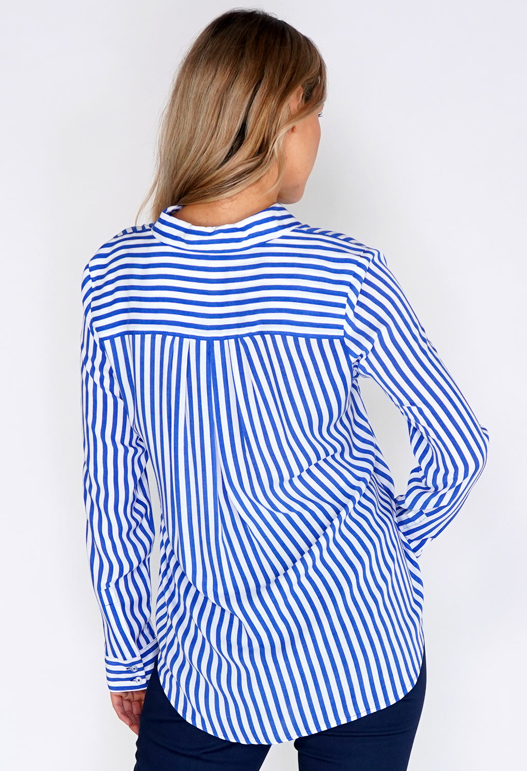 Blue and White Stripe Shirt