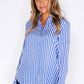 Blue and White Stripe Shirt