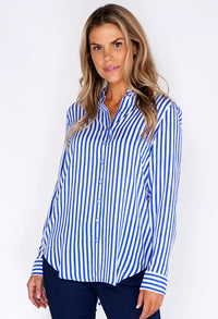 Blue and White Stripe Shirt