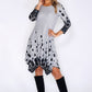 Light Grey Spot Detail Dress