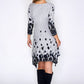 Light Grey Spot Detail Dress