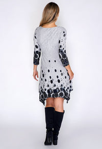 Light Grey Spot Detail Dress