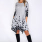 Light Grey Spot Detail Dress