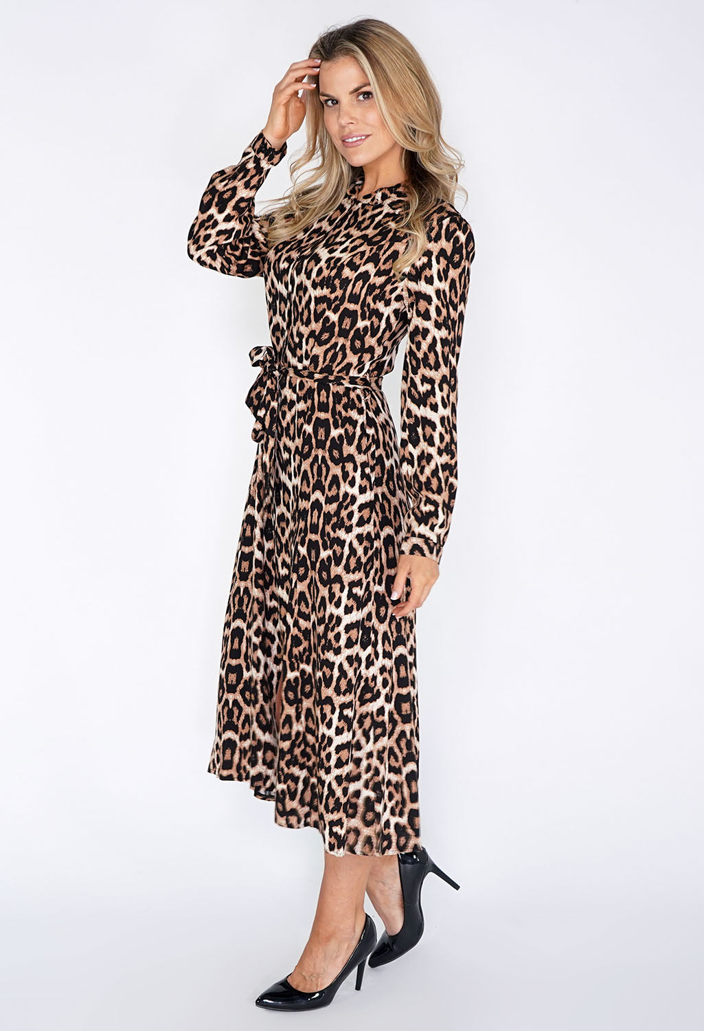 Leopard Print Shirt Dress