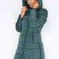 Green Zip Up Parka with Fur Lined Hood