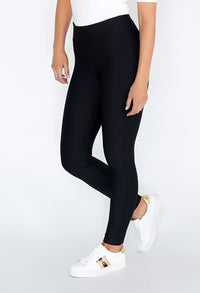 Black Thick Leggings with V Waist Band