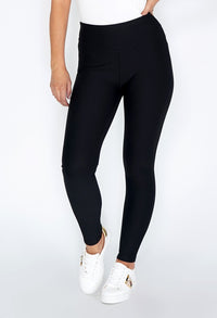 Black Thick Leggings with V Waist Band