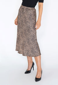 Tan Leopard Print Skirt