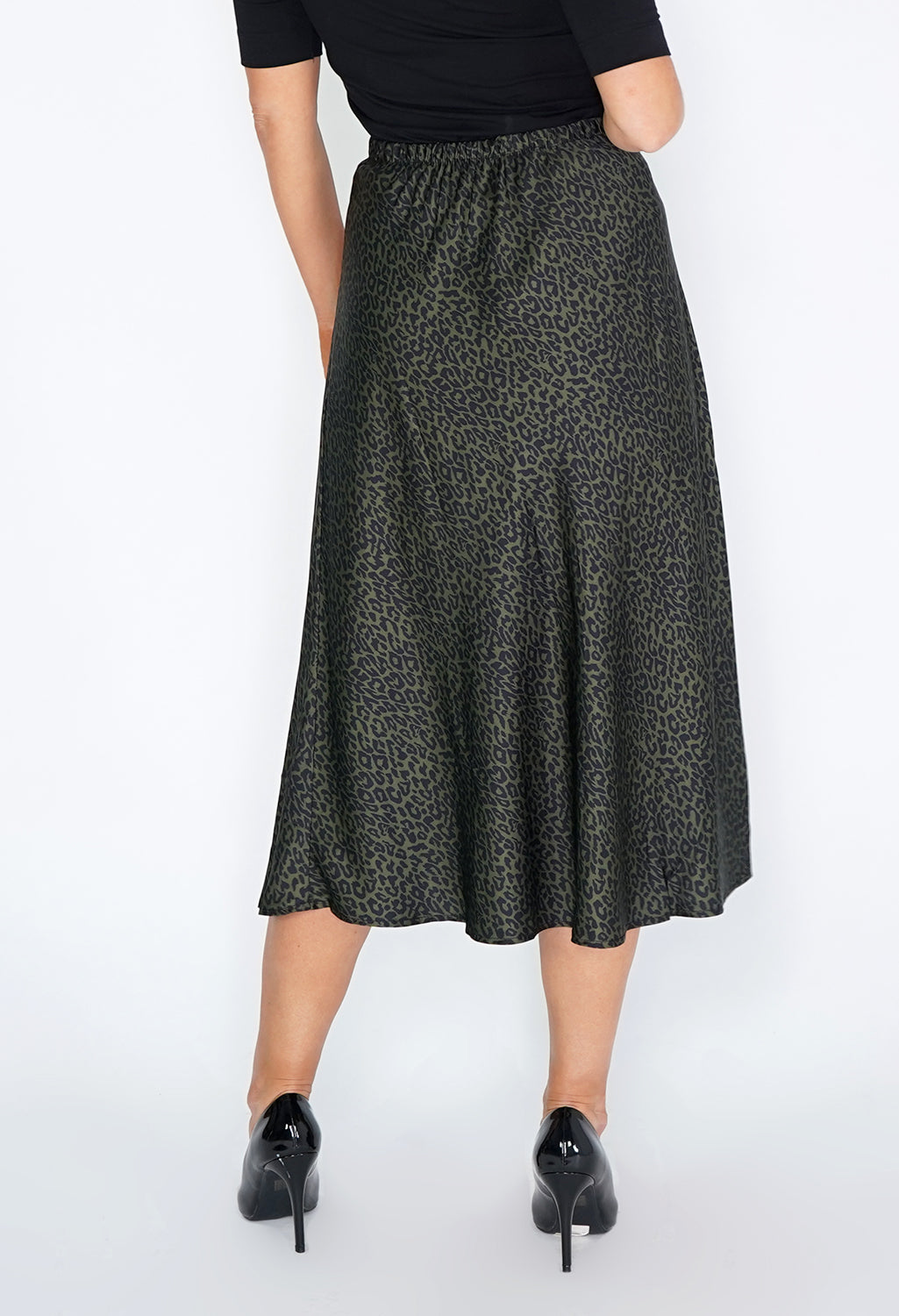 Green Leopard Print Skirt