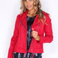 Sophie B Suede Red Zipped Jacket