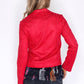 Sophie B Suede Red Zipped Jacket