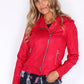 Sophie B Suede Red Zipped Jacket