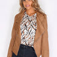 Sophie B Tan Suede Zipped Jacket