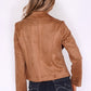 Sophie B Tan Suede Zipped Jacket