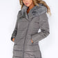 Grey Parka with Fur Lined Hood