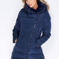 Navy Parka with Fur Lined Hood