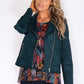 Sophie B Green Suede Zipped Jacket