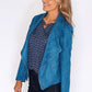 Sophie B Blue Suede Zipped Jacket