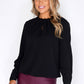 Erfo Black Rouched Neck  Blouse