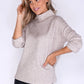 Opus Sand Turtleneck Knit Jumper