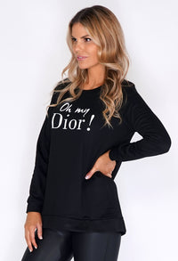 Black 'oh my Dior' Jumper