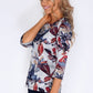 Bicalla Blue Autumn Leaf Print Top