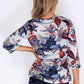 Bicalla Blue Autumn Leaf Print Top