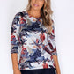 Bicalla Blue Autumn Leaf Print Top