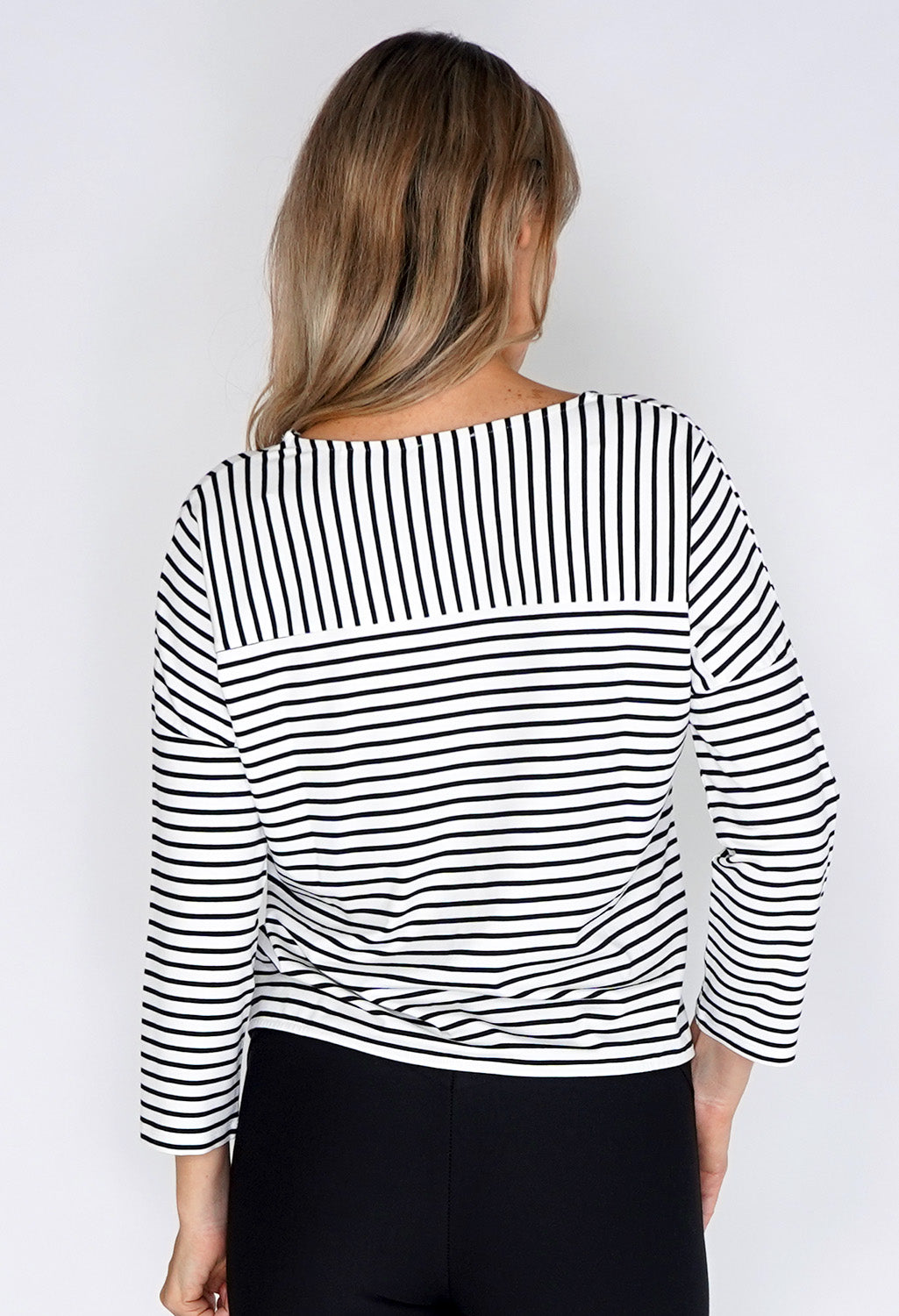 Opus White Striped Tie Top