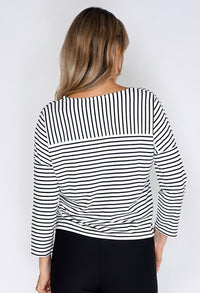 Opus White Striped Tie Top