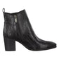 Black Croc Print Ankle Boot