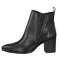 Black Croc Print Ankle Boot