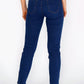 Twist Navy Pull On Jeans with Copper Stitching