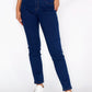 Twist Navy Pull On Jeans with Copper Stitching