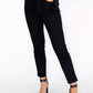 Black Side Glitter Plait Straight Leg Jeans