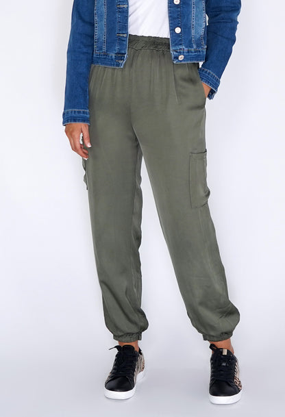 Zapara Green Silk Genie Joggers