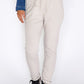 Zapara Cream Joggers with Turned Up Leg