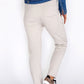 Zapara Cream Joggers with Turned Up Leg