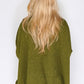 Green Oversized Batwing Knit Jumper with Necklace Detail