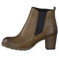 TAN  LEATHER LOOK ANKLE BOOT