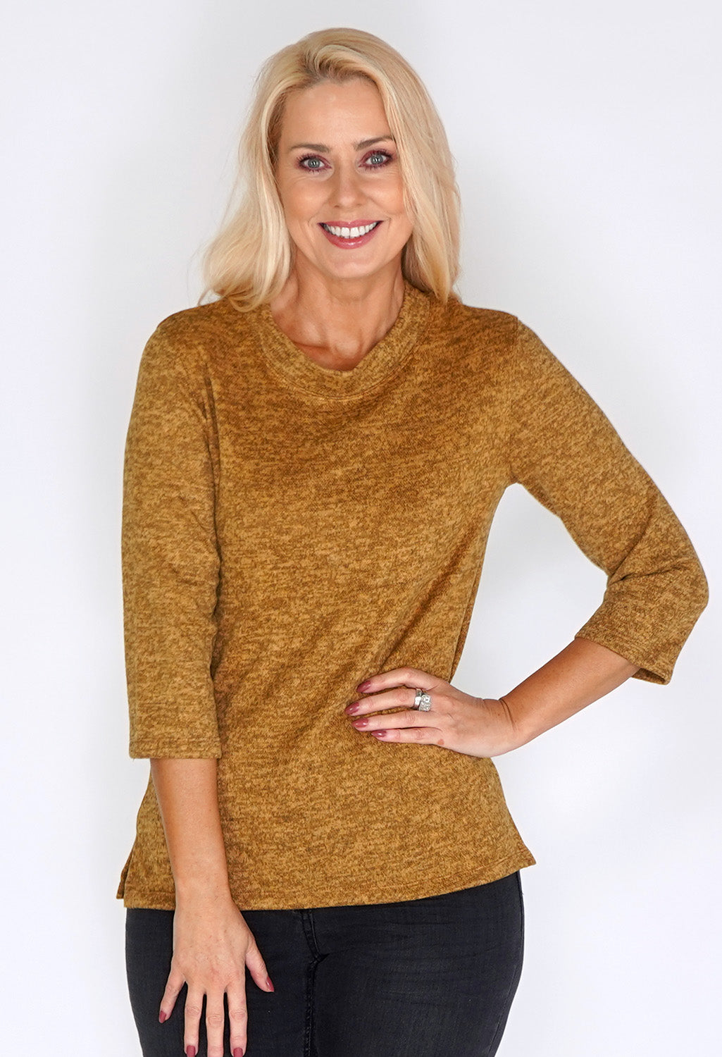 Autumnal Mustard Knit Pullover