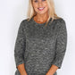 Grey Sand Lined Knit Top