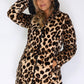 Reversible Black and Leopard Print Coat