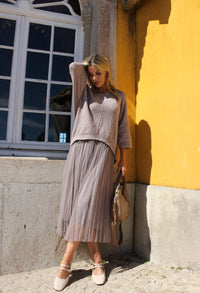 Knit Pop Over Tulle Dress