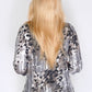 Bicalla Sand and Grey Water Leopard Print Knit Top